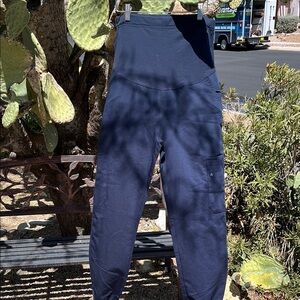 Alina May Navy High-Waisted Joggers (pockets for many items) Size M